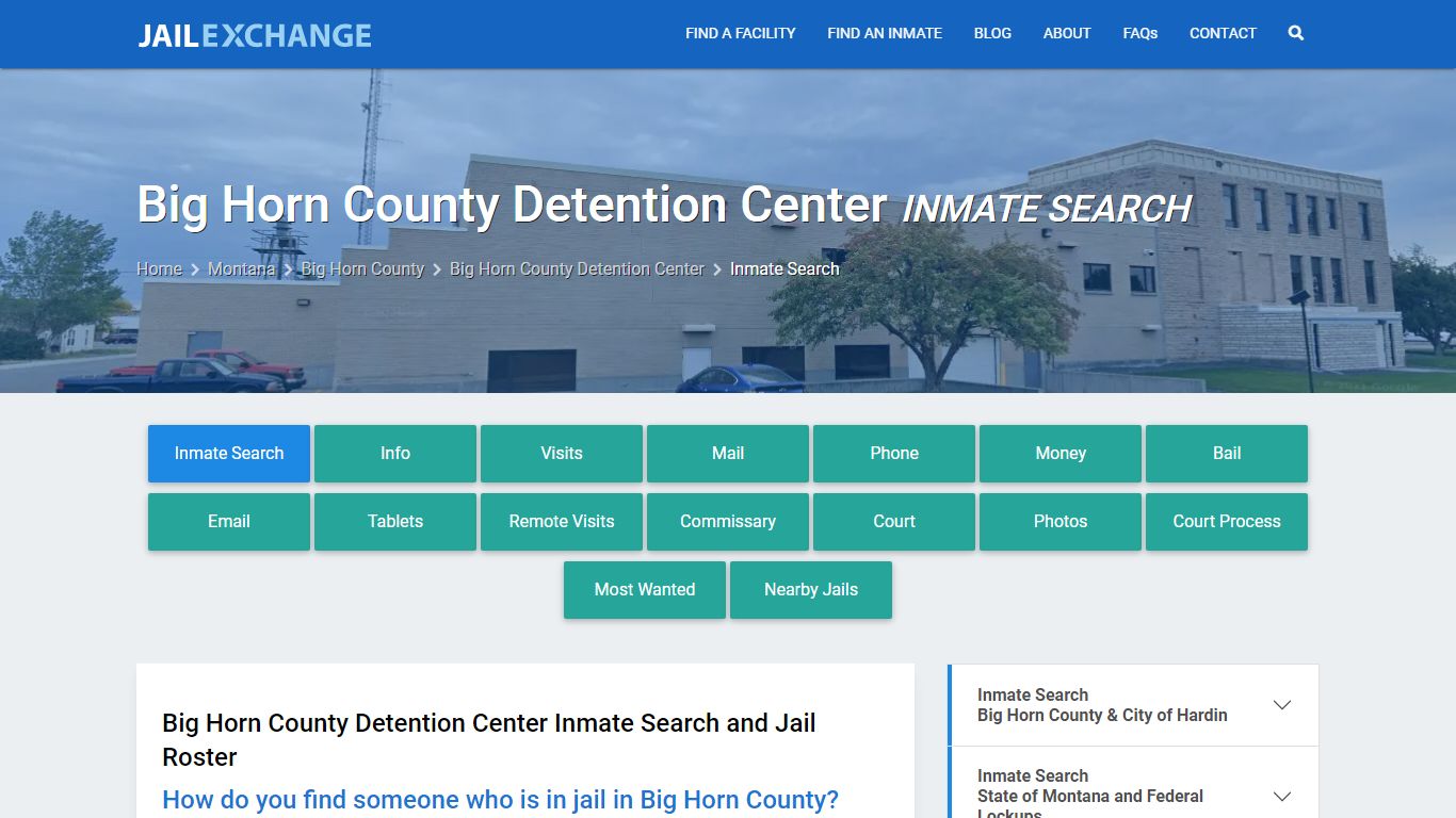 Big Horn County Detention Center Inmate Search - Jail Exchange